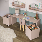 Baú Organizador De Brinquedos Mdf Com Rodízios Plancasa Sal R