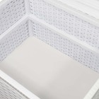 Baú Organizador Em Fita 52x40x40cm - Branco