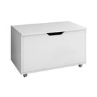 Baú Organizador Mdf Com Rodízios Lua Branco Fosco