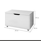 Baú Organizador Mdf Com Rodízios Lua Branco Fosco