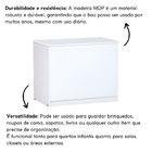 Baú Para Brinquedos Armazenamento Multiuso Para Quarto Ternur