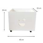 Baú Para Brinquedos Infantil Com Rodinhas 360º Organizador Br