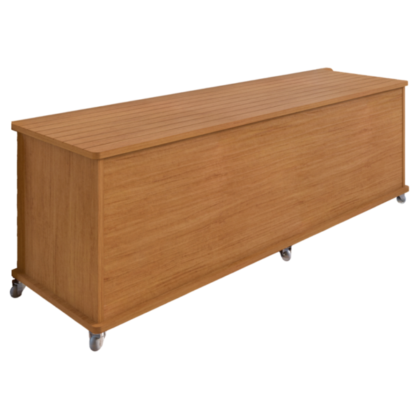 Baú Para Quarto Com Rodizios Samir Cedro