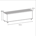 Baú Para Quarto De Casal Com Banco Ripado Branco Rodízios De