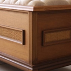 Baú Para Quarto De Casal Estofado 1,40m - Athenas - Móveis Mo