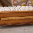 Baú Para Quarto De Casal Estofado 1,40m - Athenas - Móveis Mo