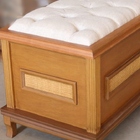 Baú Para Quarto De Casal Estofado 1,60m - Athenas - Móveis Mo