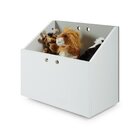 Baú Para Quarto Infantil 53cm Woody Cinza/branco