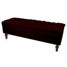 Baú Para Quarto Solteiro Bia 90 Cm Suede Marsala