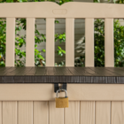 Baú Plástico Eden Garden Bench 265L Bege e Marrom Keter