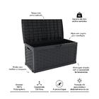 Baú Plástico Rattan 335 Litros Bel Fix