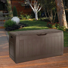 Baú Polipropileno Hollywood 270L Marrom 57,50x117,50cm