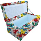 Bau Puff 80 Organizador Porta Treco Brinquedos Sapatos Infant