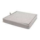 Baú Puff Organizador Desmontável Cinza Médio 38,5x38,5x38,5cm Suede Casa Viva