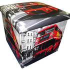 Bau Puff Porta Treco Dobra Assento Vintage Retro Onibus Londo