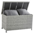 Baú Rattan Davos 120X60X61 Cinza Naterial