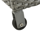 Baú Rattan Davos 120X60X68cm Cinza Naterial