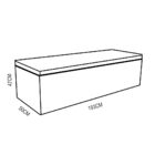 Baú Recamier Sapateira Calçadeira King Branca 193cm Estofada