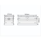 Baú Retangular Rústico Em Madeira Maciça - Natural