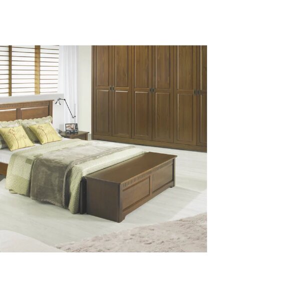 Baú Rústico Em Madeira Maciça Paris Amendoa