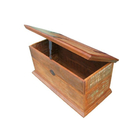 Baú Rústico Jaspe M Em Madeira De Demolição - Cód 1153