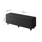 Baú Sapateira Estofada Casal 140 Cm Marte Corino - Skybox - P