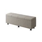 Baú Sapateira Estofada Casal 140 Cm Marte Linho - Skybox - Ma