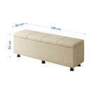 Baú Sapateira Estofada Casal 140 Cm Marte Veludo - Skybox - B