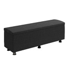 Baú Sapateira Estofada Casal 140 Cm Terra Linho - Skybox - Pr