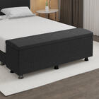 Baú Sapateira Estofada Casal 140 Cm Terra Linho - Skybox - Pr