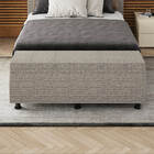 Baú Sapateira Estofada Casal 140 Cm Venus Linho - Skybox - Ma