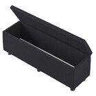 Baú Sapateira Estofada Casal Júpiter Corino - Skybox - Preto