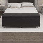 Baú Sapateira Estofada Casal King Size 195 Cm Terra Corino -