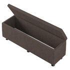 Baú Sapateira Estofada Casal King Size 195 Cm Terra Veludo -