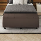 Baú Sapateira Estofada Casal King Size 195 Cm Venus Corino -