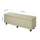 Baú Sapateira Estofada Casal King Size 195 Cm Venus Veludo -