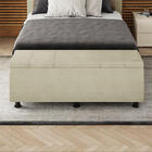 Baú Sapateira Estofada Casal King Size 195 Cm Venus Veludo -