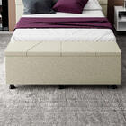 Baú Sapateira Estofada Casal King Size Júpiter Corino - Skybo