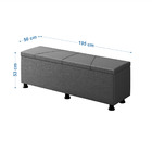 Baú Sapateira Estofada Casal King Size Júpiter Corino - Skybo