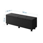 Baú Sapateira Estofada Casal King Size Júpiter Linho - Skybox