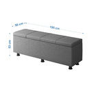 Baú Sapateira Estofada Casal King Size Marte Corino - Skybox