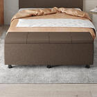 Baú Sapateira Estofada Casal King Size Marte Corino - Skybox