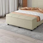 Baú Sapateira Estofada Casal King Size Marte Corino - Skybox