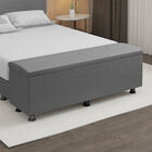 Baú Sapateira Estofada Casal Queen Size 160 Cm Terra Corino -