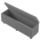 Baú Sapateira Estofada Casal Queen Size 160 Cm Terra Linho -