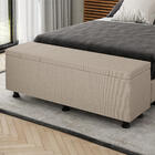 Baú Sapateira Estofada Casal Queen Size 160 Cm Venus Linho -