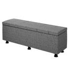 Baú Sapateira Estofada Casal Queen Size 160 Cm Venus Linho -