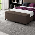 Baú Sapateira Estofada Casal Queen Size Júpiter Corino - Skyb