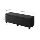 Baú Sapateira Estofada Casal Queen Size Júpiter Linho - Skybo