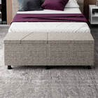 Baú Sapateira Estofada Casal Queen Size Júpiter Linho - Skybo